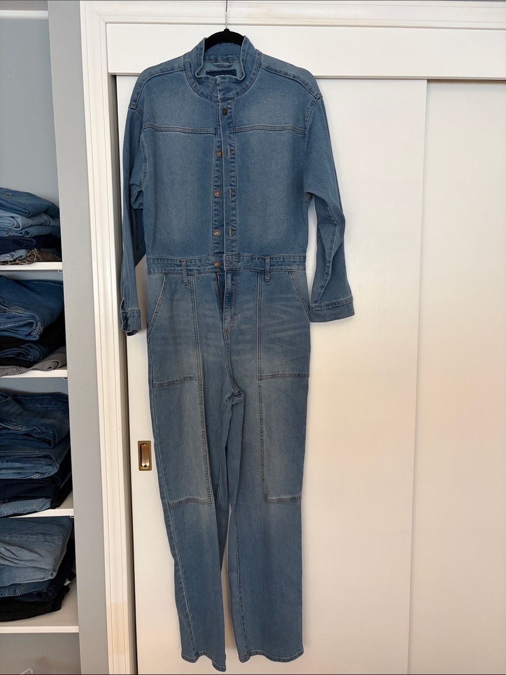 Women’s Light Blue Denim Jumpsuit Jeans
